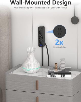 Regleta 3 tomas + 3 USB 16A negra NUEVA