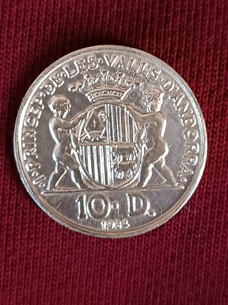 Andorra 10 Diners Plata 1984