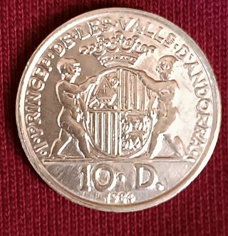 Andorra 10 Diners Plata 1984