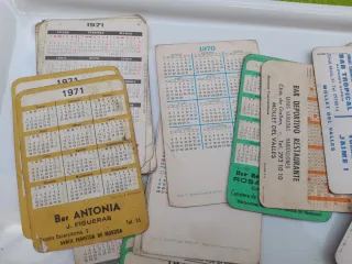 Lote calendarios eróticos bolsillo años 70