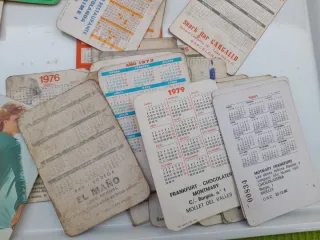 Lote calendarios eróticos bolsillo años 70