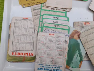 Lote calendarios eróticos bolsillo años 70