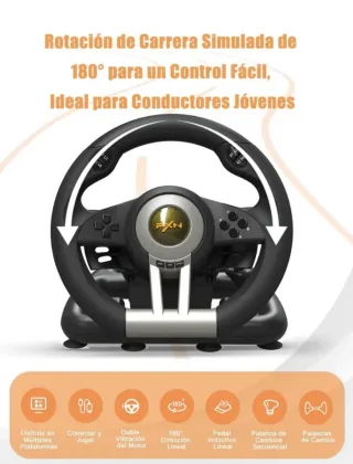 VOLANTE Y PEDALES PLAY,XBOX,NINTENDO,PC