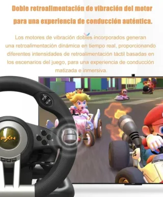 VOLANTE Y PEDALES PLAY,XBOX,NINTENDO,PC