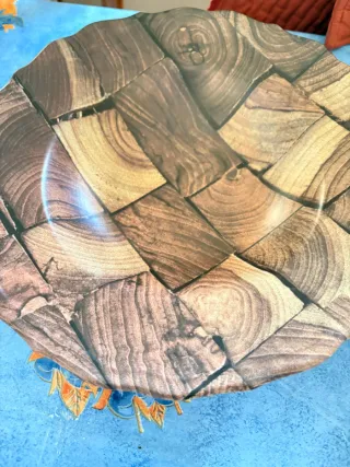 Conjunto 6 Platos Hondos con efecto madera