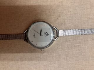 Reloj Calvin Klein Pulsera Mujer Plata Blanco