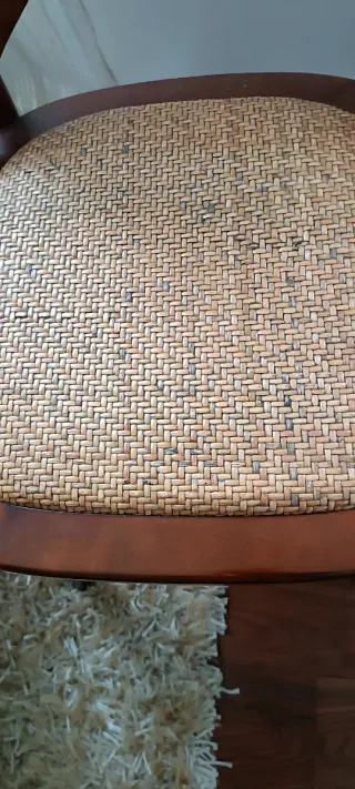 Sillas El Corte Inglés madera y ratán