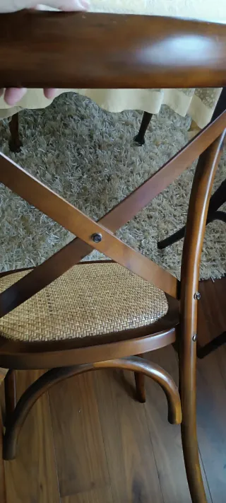 Sillas El Corte Inglés madera y ratán