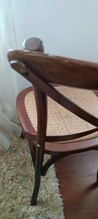 Sillas El Corte Inglés madera y ratán