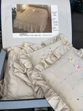 GIORGIA Trapunta Matrimoniale Dipinta a Mano