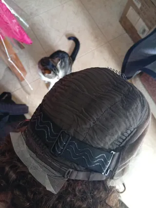 Peluca Pelo Humano Chocolate