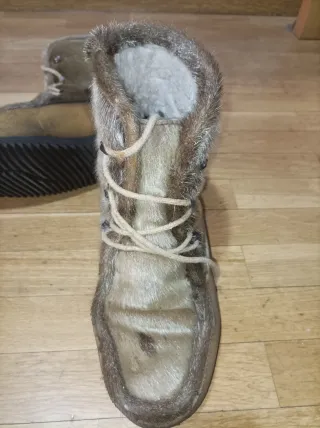 Botas antiguas piel natural