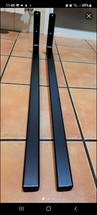 2 Soportes Cofre Portaequipaje Negro mate.