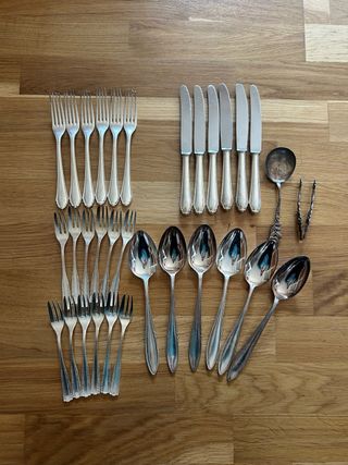 Set 30 cubiertos de plata