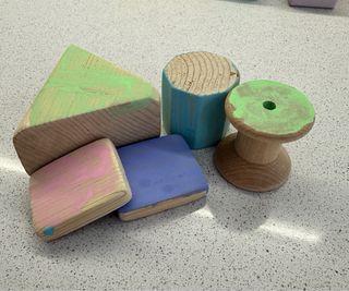 Bloques de madera sensoriales para bebé