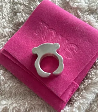 Anillo Tous Oso Plata Ajustable