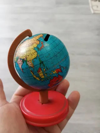 Mappamondo Salvadanaio Vintage