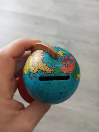 Mappamondo Salvadanaio Vintage