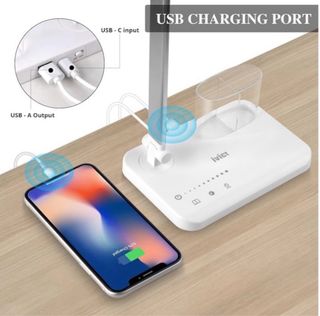 Lámpara Escritorio LED iVict Plata y Blanca