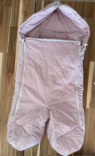 Saco de invierno rosa para carrito de bebé