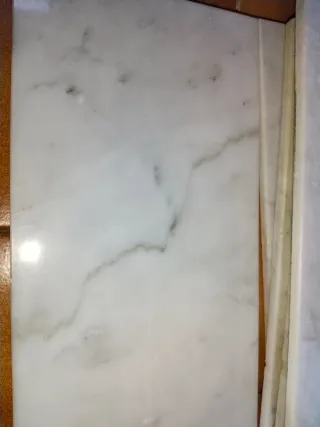 Lote Mármol Blanco, 9 baldosas en perfecto estado