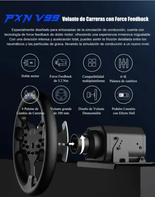 VOLANTE, PEDALES Y PALANCA CAMBIOS
