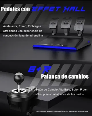 VOLANTE, PEDALES Y PALANCA CAMBIOS