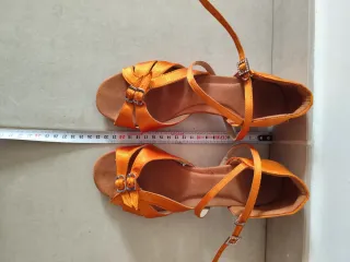 Zapatos de baile latino niña naranja