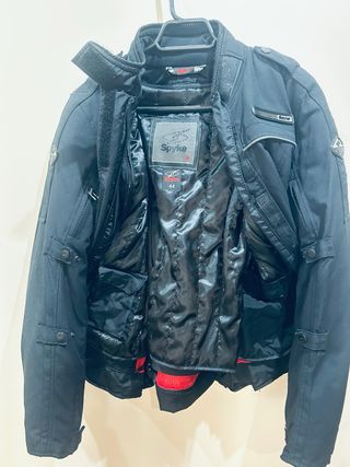 Chaqueta moto chica de corte 3/4 Spyke Negra