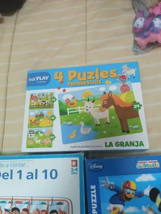 Lote 3 Puzzles Educa, Disney, Edi Play