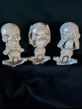 Figuritas calavera yeso Halloween