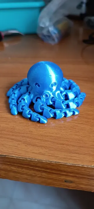 Pulpo 3D Articulado Azul