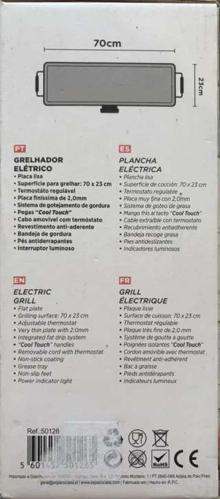 Plancha Eléctrica Teppanyaki 2000W