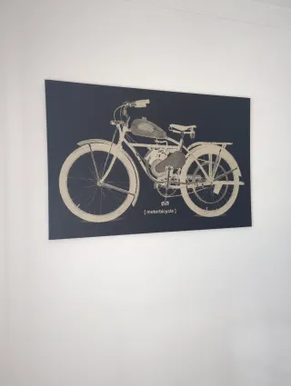 Cuadro de motocicleta vintage 90x130