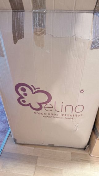 Minicuna con ruedas y colchon