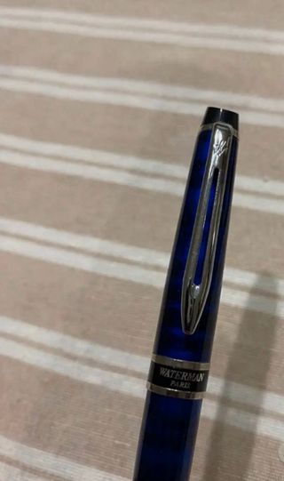 Penna Waterman blu effetto marmo
