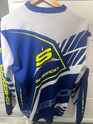 Camiseta Trial Sherco Azul y Blanca
