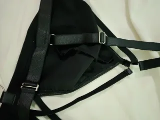 Conjunto Lencería Vinilo Mujer Negro