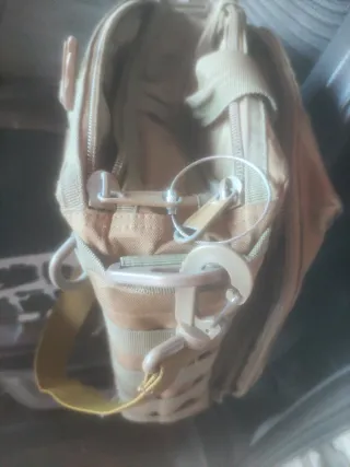 Bolsa Táctica Militar Beige y Verde