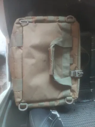 Bolsa Táctica Militar Beige y Verde