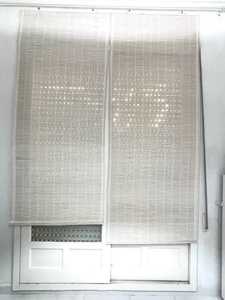 Estor Enrollable Bambú Natural Blanco