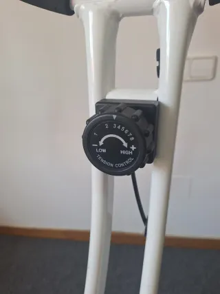 Bicicleta Estática Plegable Blanca y Azul