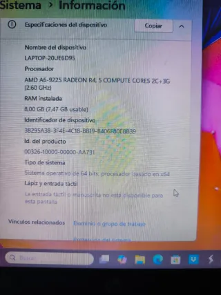 Portátil HP Notebook 15-db0074ns