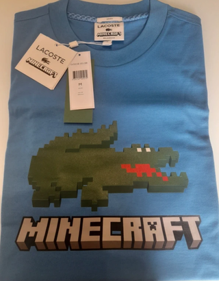 Camiseta Lacoste Minecraft Talla M/L Azul