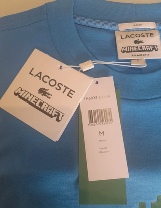 Camiseta Lacoste Minecraft Talla M/L Azul