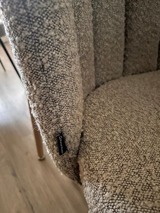 Conjunto 4 Sillas Comedor Kave Home Tela y Metal