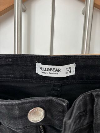 Pantalones vaqueros negros Pull&Bear flare
