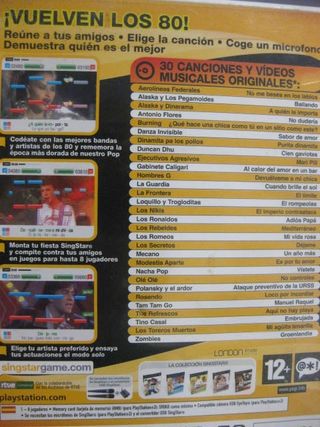 2 Micrófonos SingStar PS2 + 3 juegos karaoke Pop