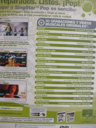 2 Micrófonos SingStar PS2 + 3 juegos karaoke Pop