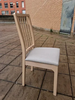 Juego 4 Sillas Madera Tapizadas